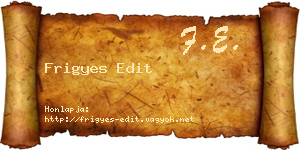 Frigyes Edit névjegykártya